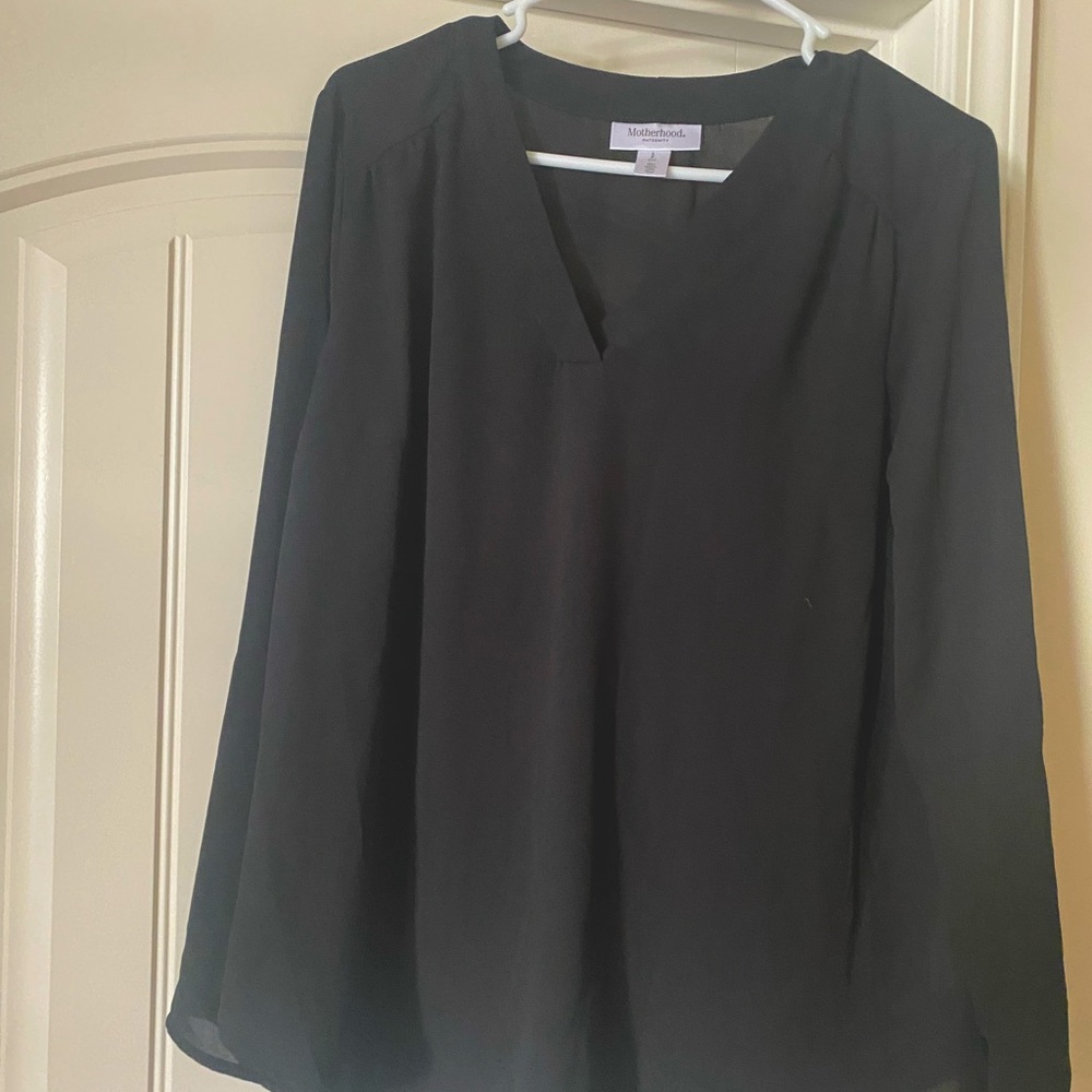Black motherhood maternity blouse